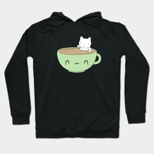 Cute Coffee Cat T-Shirt Hoodie